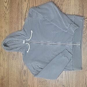 John Elliott Charcoal Zip-Up Hoodie
